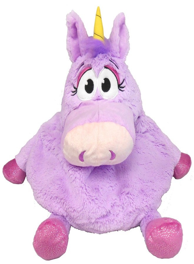 Happy Nappers Tummy Stuffers: Unicorn - Purple - Storage Plush, Holds Items-Blankets-Toys Inside, Stuff-Store-Play, Kids Soft Magical Character Companion, Huggable - Image 3